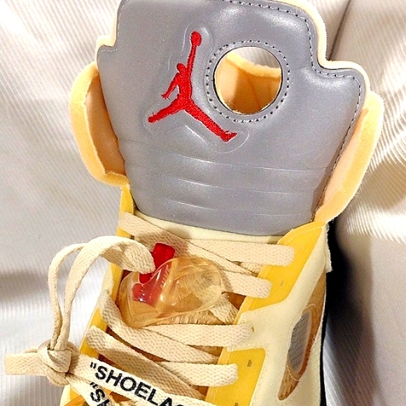 Air Jordan 5 Retro X Off White Sail Sneakers - Picture 2 of 16